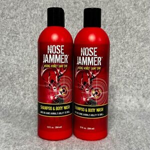 Nose Jammer Shampoo & Body Wash Lot of 2 12oz Bottles Hunting Scent Control NEW